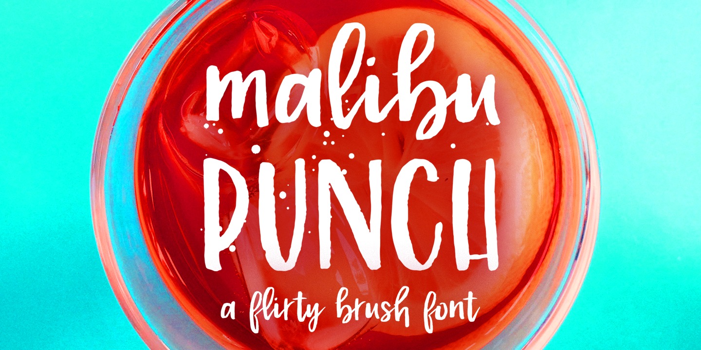 Пример шрифта Malibu Punch Smooth